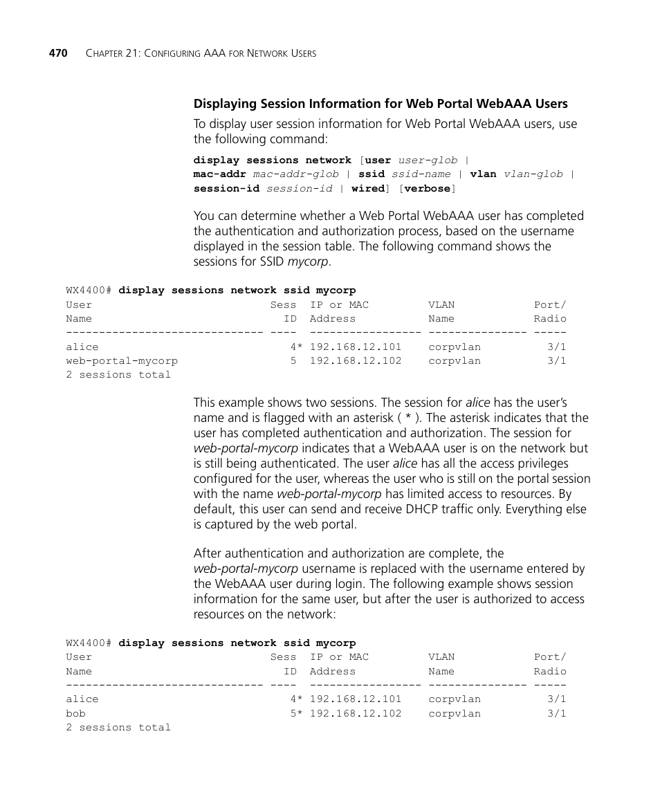 3Com WX4400 3CRWX440095A User Manual | Page 470 / 728