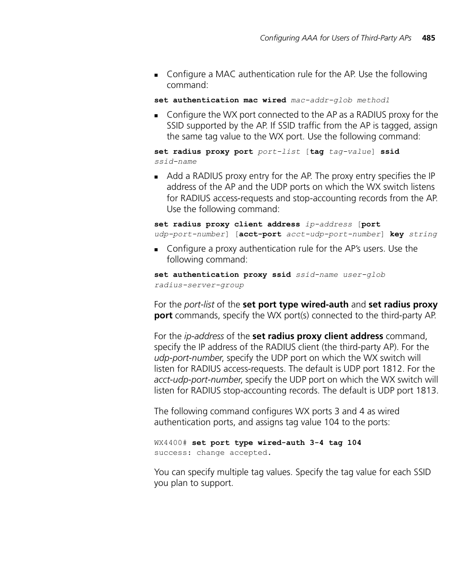 3Com WX4400 3CRWX440095A User Manual | Page 485 / 728