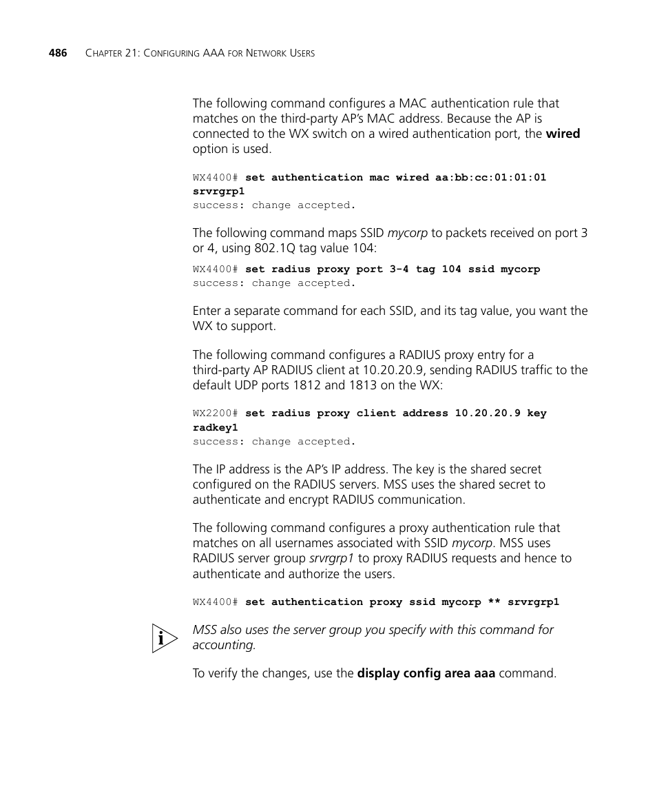 3Com WX4400 3CRWX440095A User Manual | Page 486 / 728