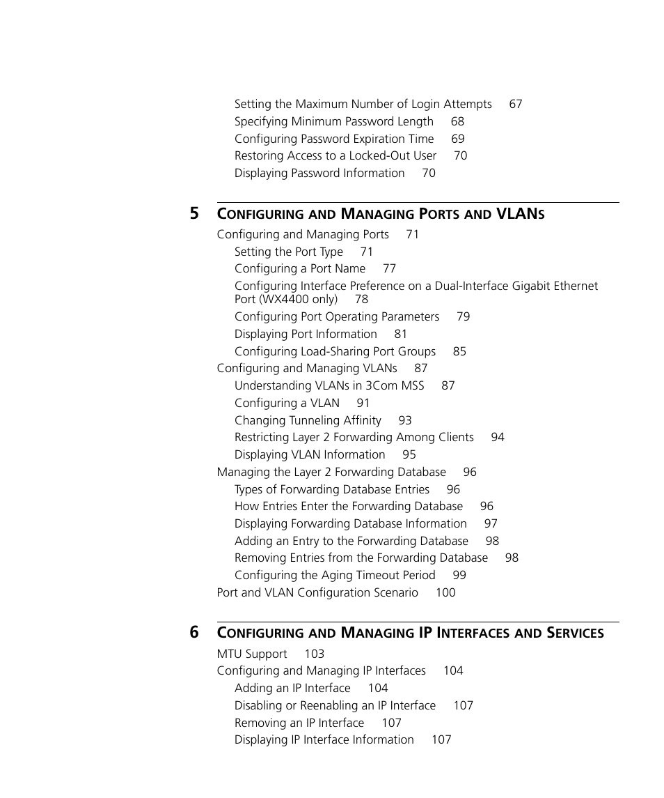 Vlan, Ip i | 3Com WX4400 3CRWX440095A User Manual | Page 5 / 728