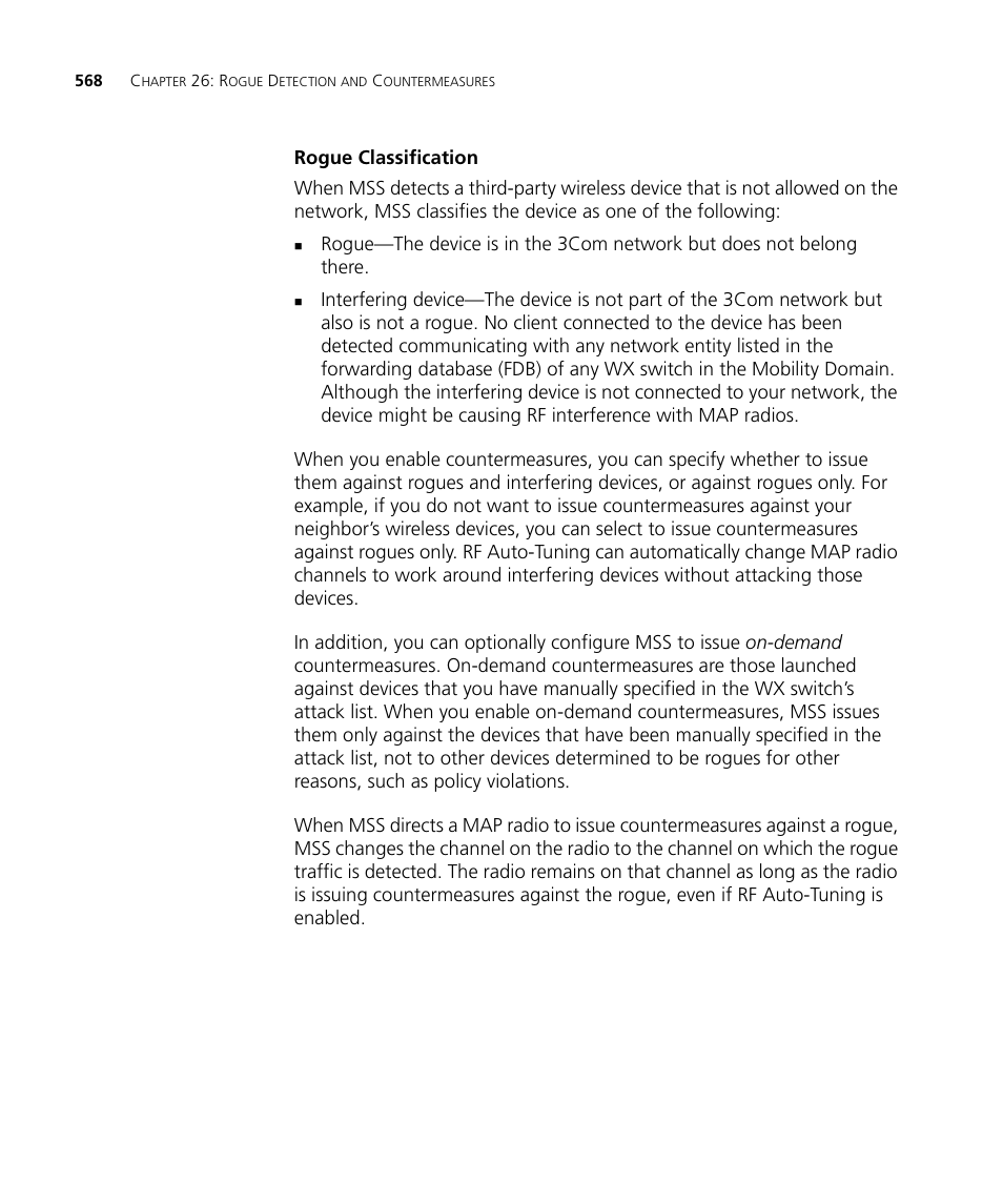 Rogue classification | 3Com WX4400 3CRWX440095A User Manual | Page 568 / 728