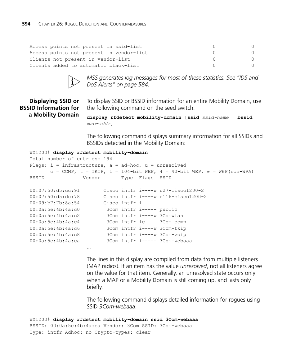 3Com WX4400 3CRWX440095A User Manual | Page 594 / 728