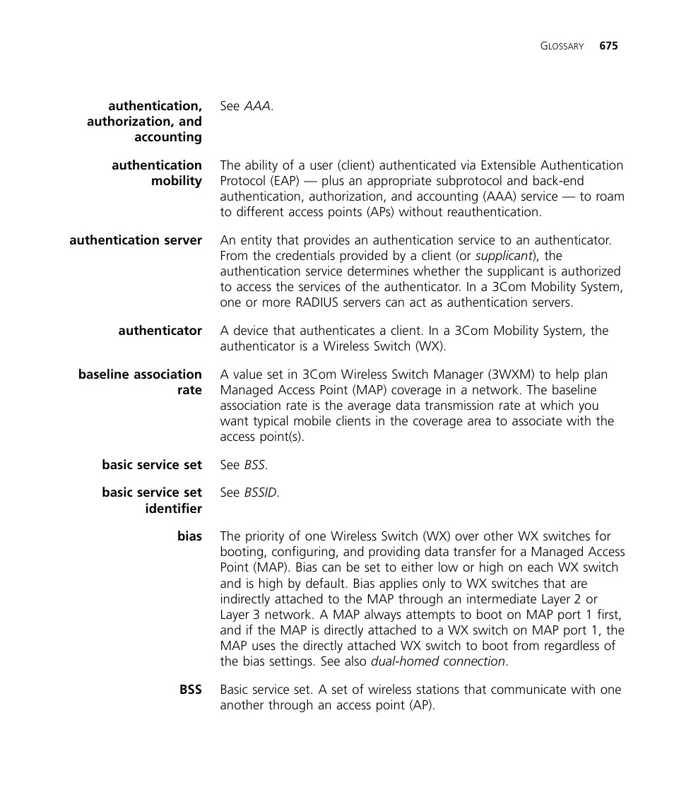 3Com WX4400 3CRWX440095A User Manual | Page 675 / 728
