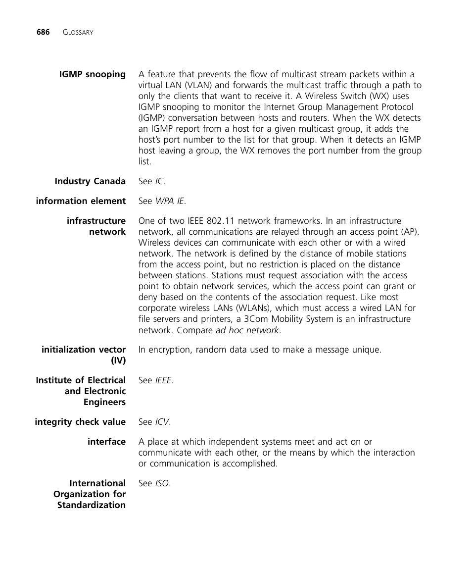 Infrastructure network | 3Com WX4400 3CRWX440095A User Manual | Page 686 / 728
