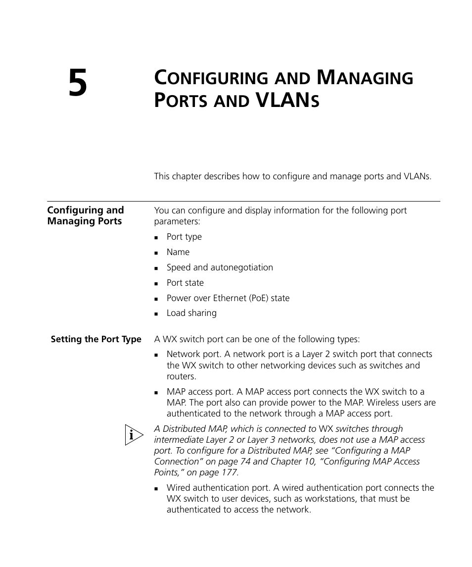 Configuring and managing ports and vlans, Configuring and managing ports, Setting the port type | Onfiguring, Anaging, Orts, Vlan | 3Com WX4400 3CRWX440095A User Manual | Page 71 / 728