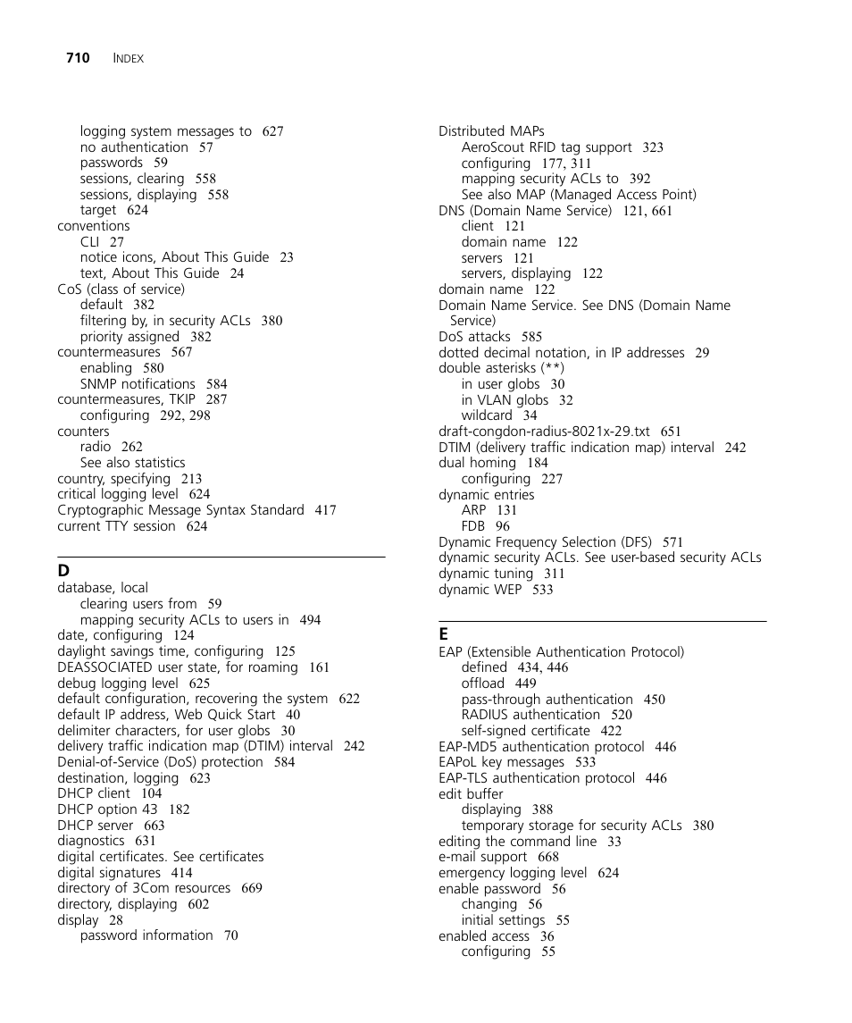 3Com WX4400 3CRWX440095A User Manual | Page 710 / 728
