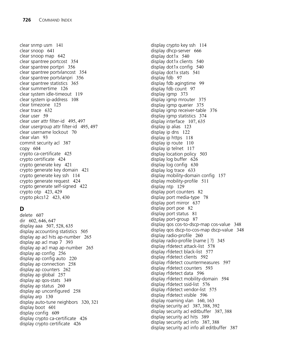 3Com WX4400 3CRWX440095A User Manual | Page 724 / 728