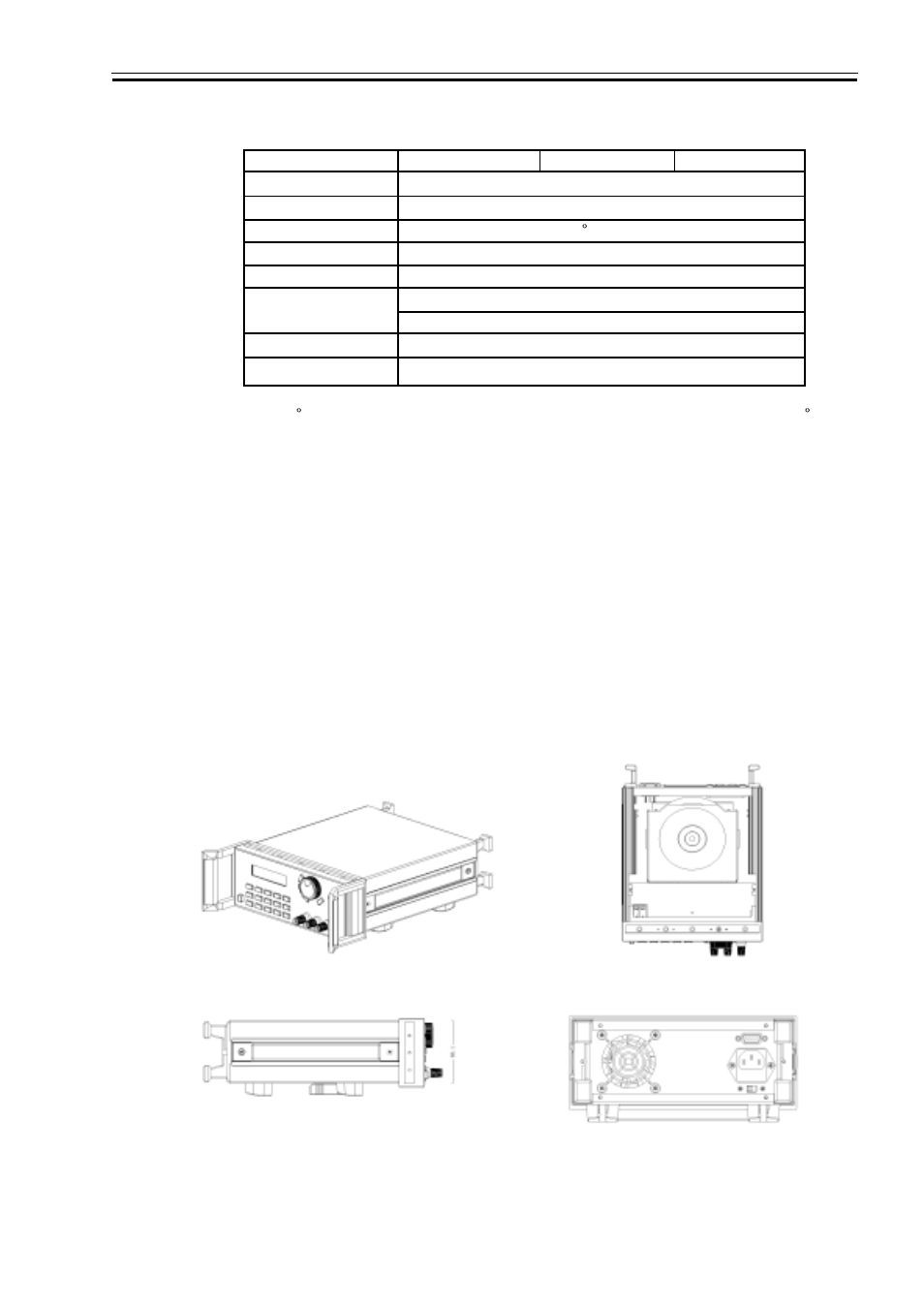 3 features, 4 dimensions and structure, 1 dimension | Programmable dc 3600 Series User Manual | Page 7 / 27