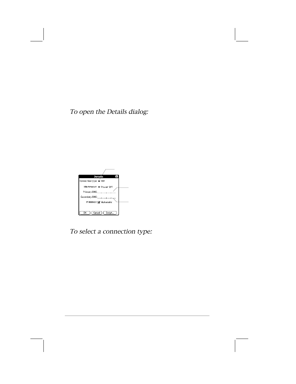 Adding detailed information to a service template | 3Com PalmPilot Professional Handbook User Manual | Page 50 / 75