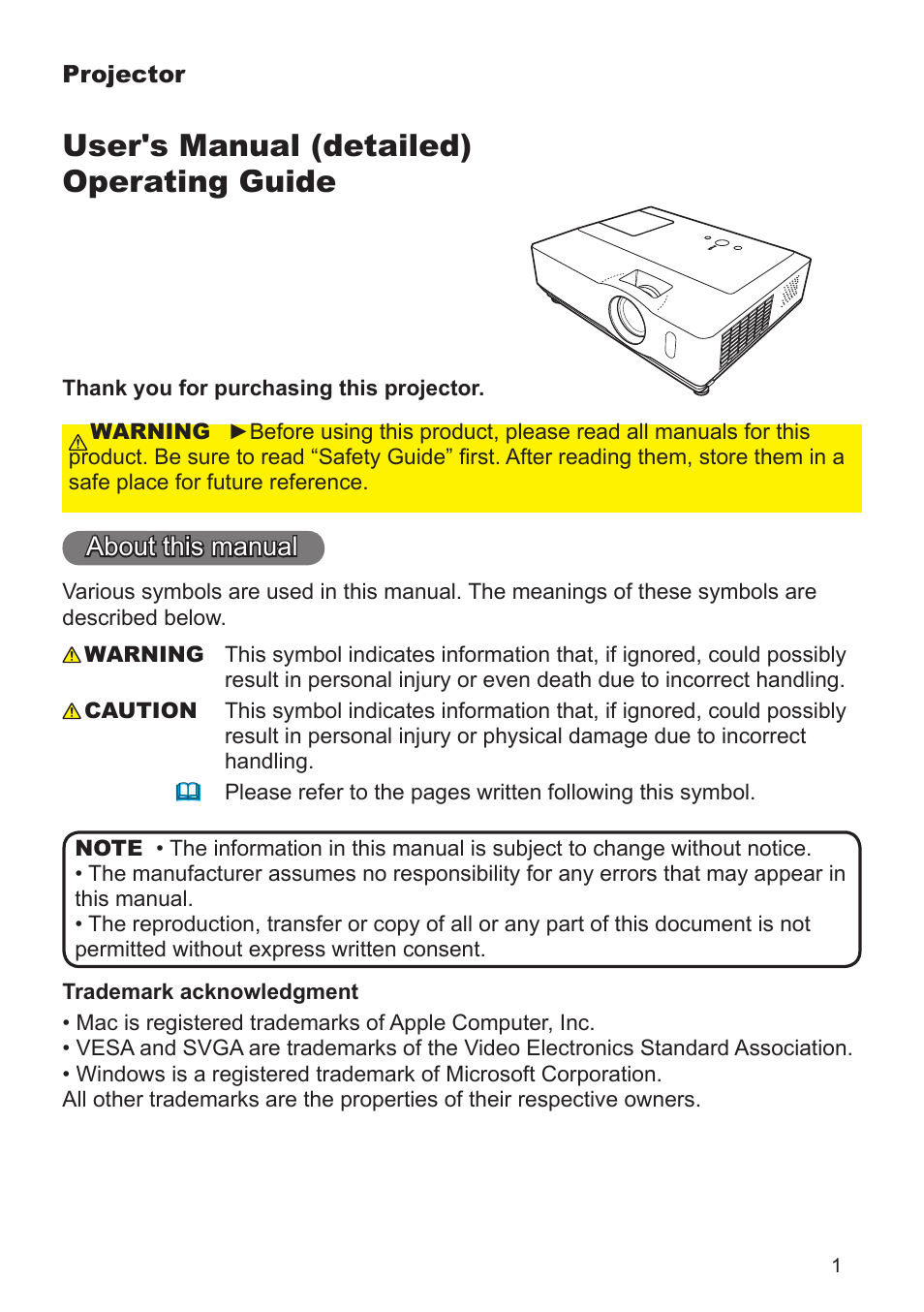 Dukane Projector 8912H User Manual | 66 pages