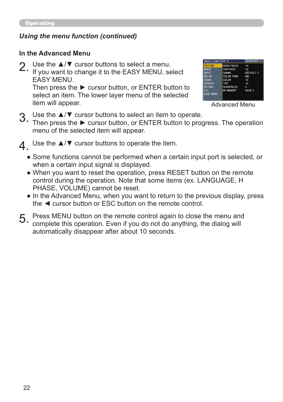 Dukane Projector 8912H User Manual | Page 22 / 66