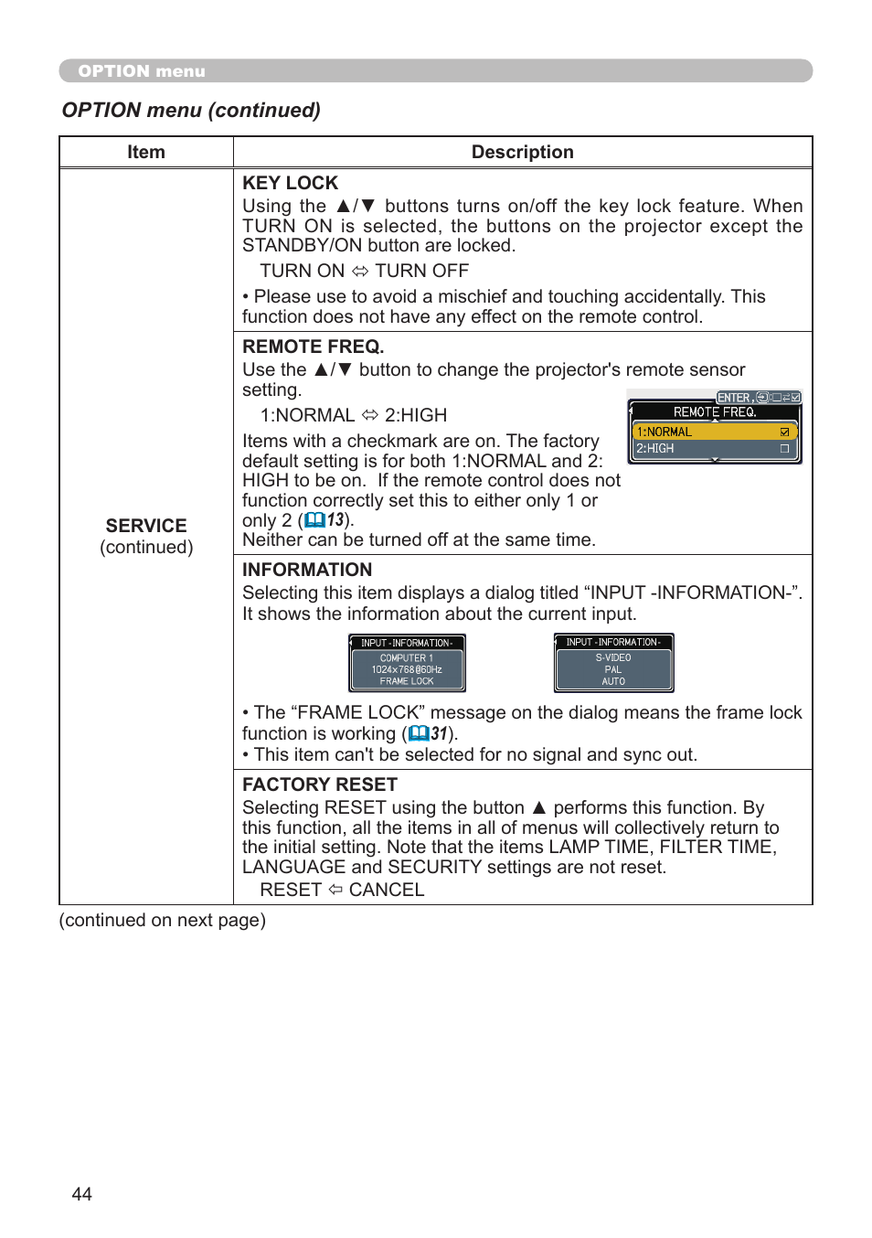 Dukane Projector 8912H User Manual | Page 44 / 66