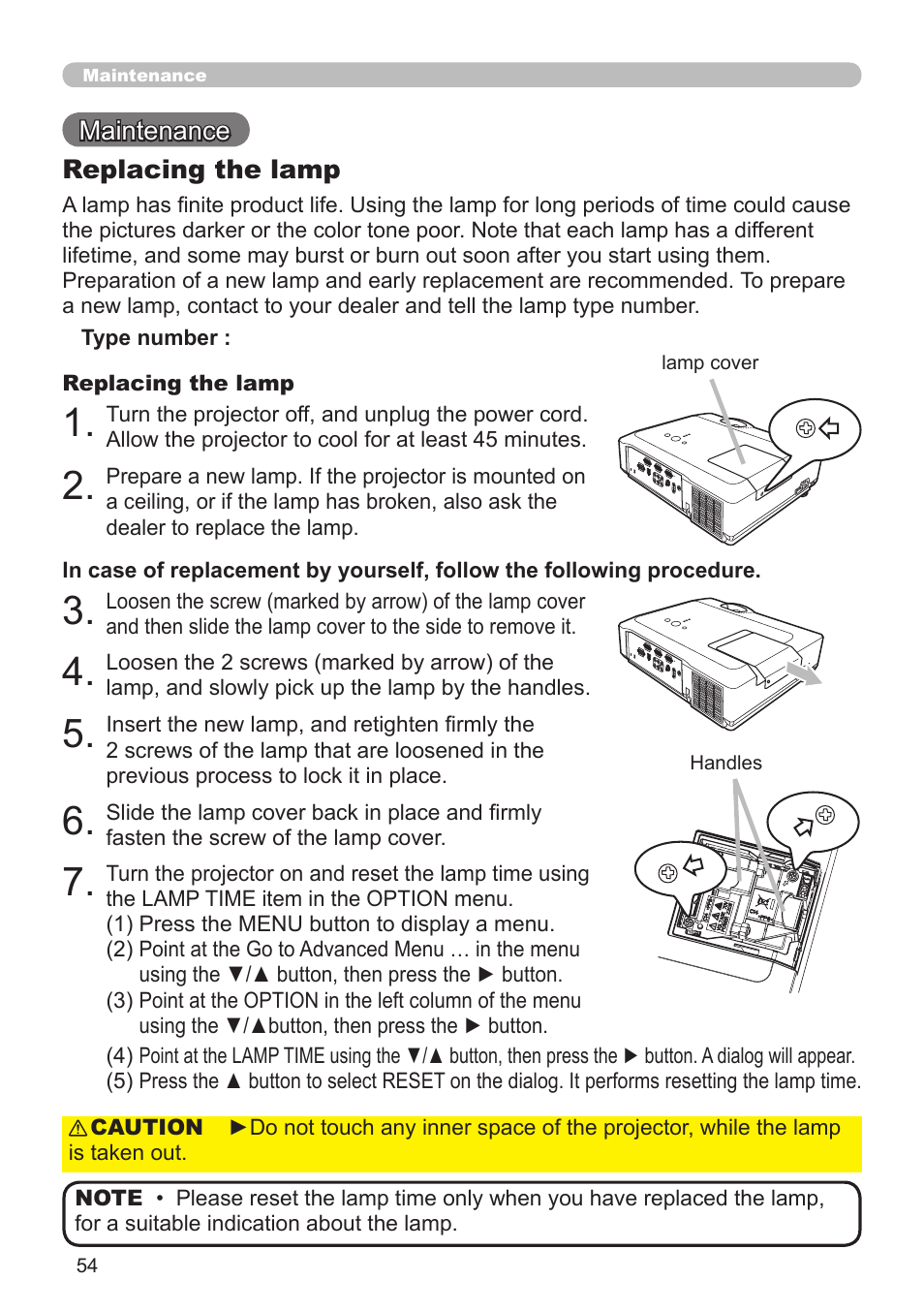 Dukane Projector 8912H User Manual | Page 54 / 66