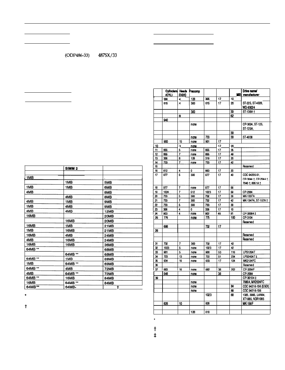 Processor chips, Simm installation, Hard disk drive types | Epson Progression 4 User Manual | Page 7 / 8