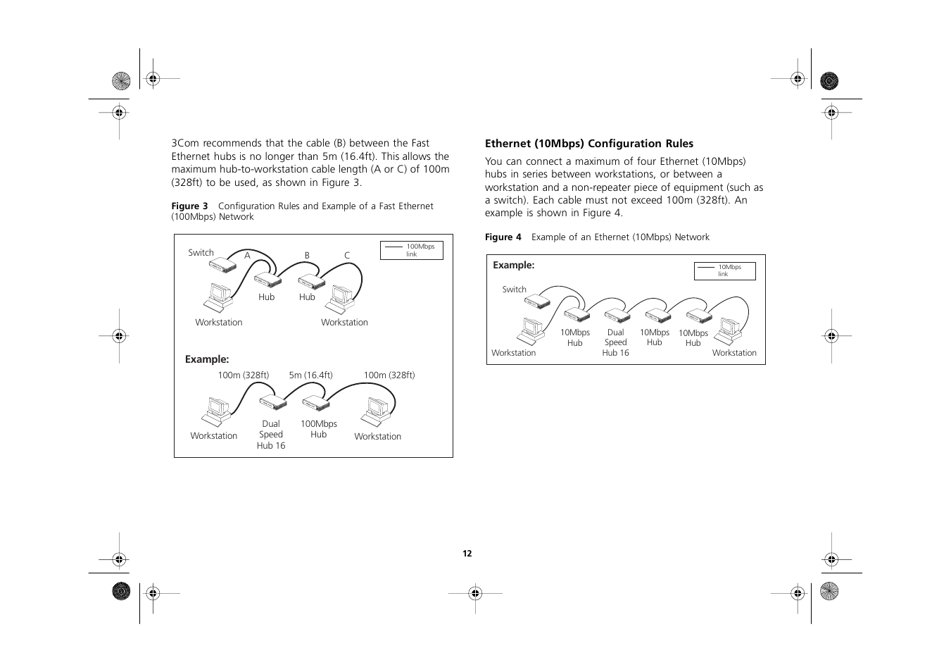 Ethernet (10mbps) configuration rules, Ethernet (10mbps) configuration rules 12 | 3Com 3C16751A User Manual | Page 12 / 32