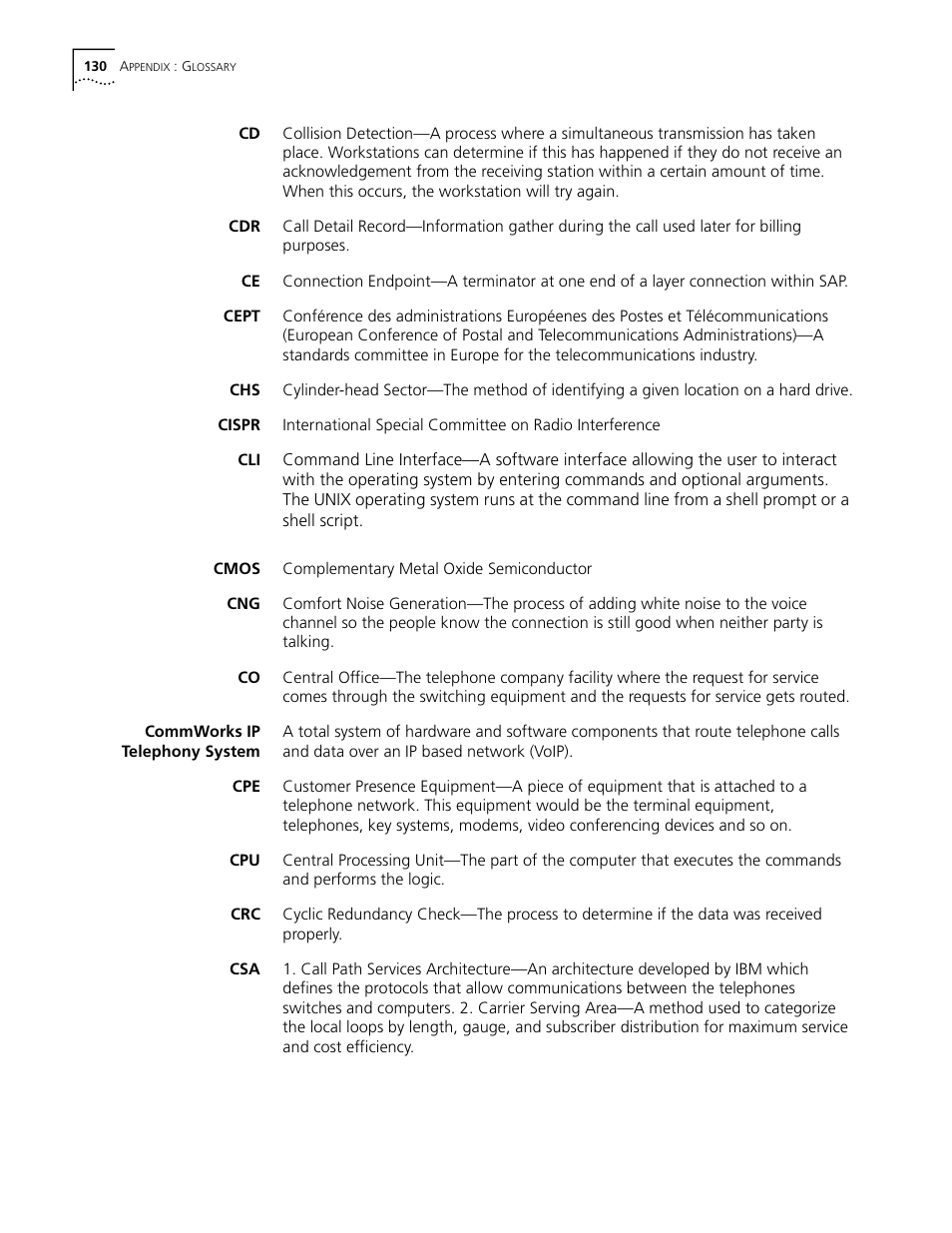 3Com CommWorks 5210 User Manual | Page 130 / 144