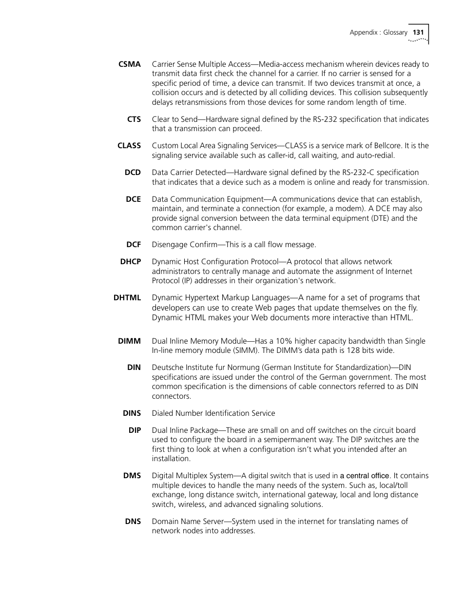 3Com CommWorks 5210 User Manual | Page 131 / 144