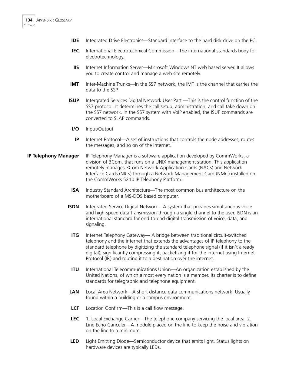 3Com CommWorks 5210 User Manual | Page 134 / 144