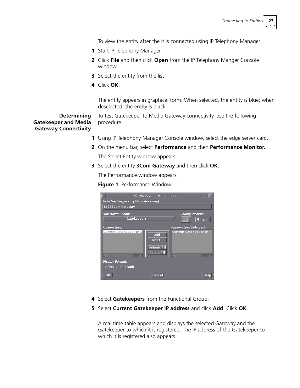 Figure 1 performance window | 3Com CommWorks 5210 User Manual | Page 23 / 144