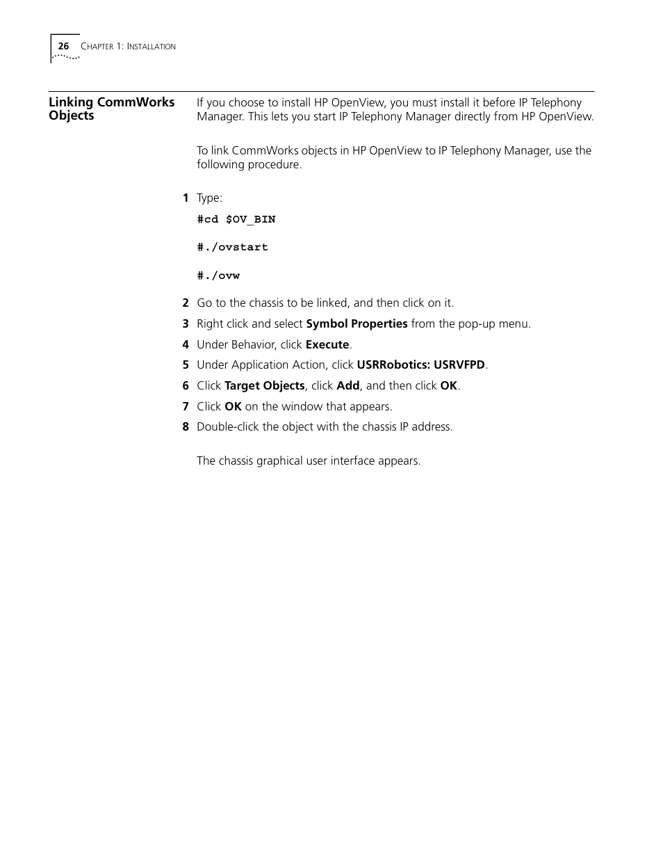 Linking commworks objects | 3Com CommWorks 5210 User Manual | Page 26 / 144