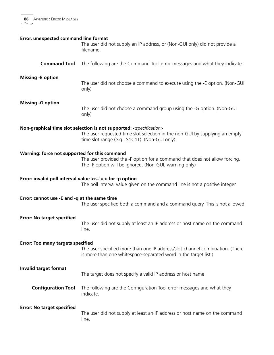 Command tool, Configuration tool, Command tool configuration tool | 3Com CommWorks 5210 User Manual | Page 86 / 144