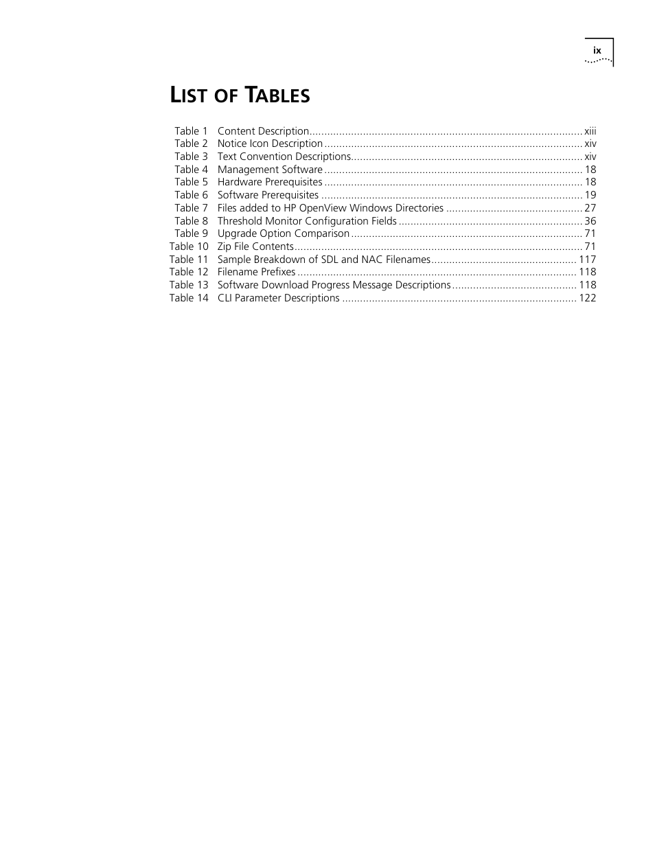 List of tables | 3Com CommWorks 5210 User Manual | Page 9 / 144