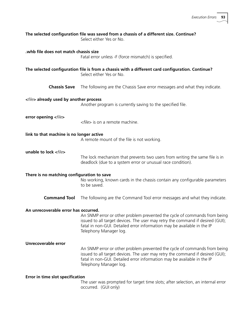 Chassis save, Command tool, Chassis save command tool | 3Com CommWorks 5210 User Manual | Page 93 / 144