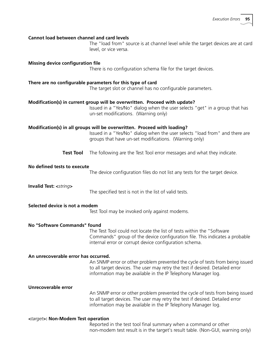 Test tool | 3Com CommWorks 5210 User Manual | Page 95 / 144