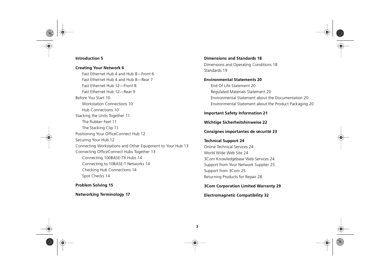 3Com 3C16722A User Manual | Page 3 / 36