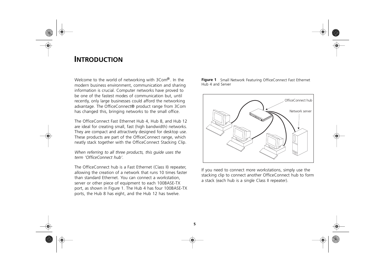 Introduction, Introduction 5, Ntroduction | 3Com 3C16722A User Manual | Page 5 / 36