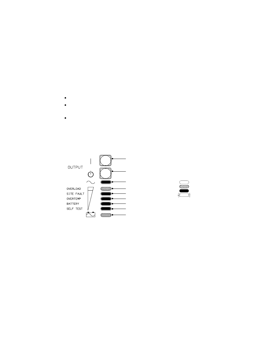 Ups o, Peration, Ups front panel | 3Com Powerware Uninterruptible Power System Prestige Series User Manual | Page 53 / 92