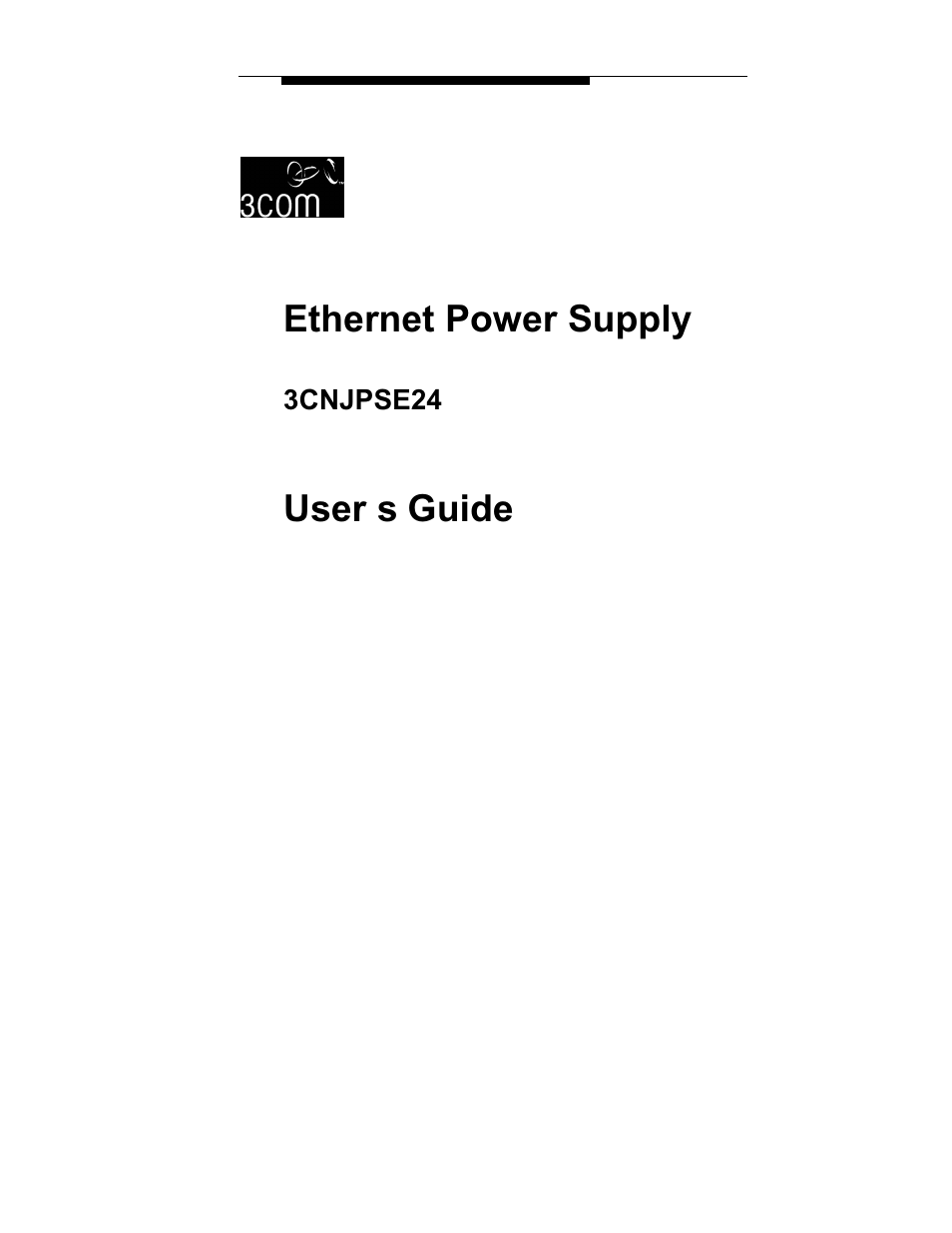 3Com 3CNJPSE24 User Manual | 40 pages