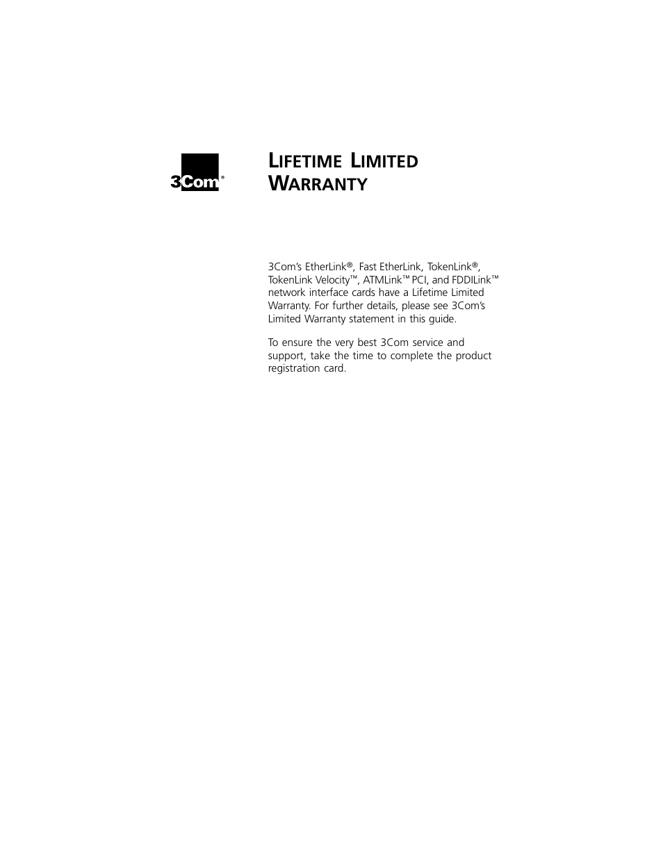 Ifetime, Imited, Arranty | 3Com 3C319 User Manual | Page 3 / 110