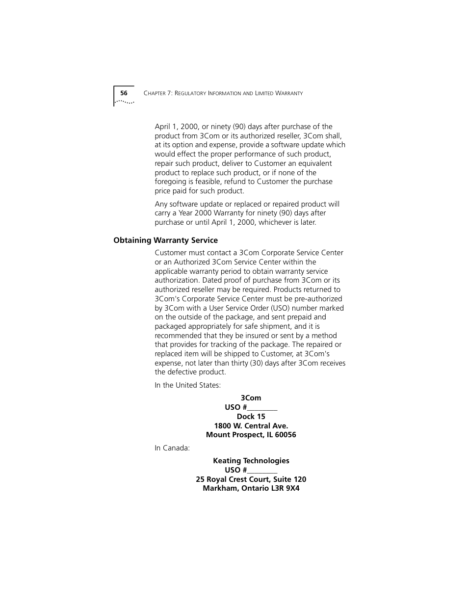 3Com Cable Modem External User Manual | Page 60 / 62