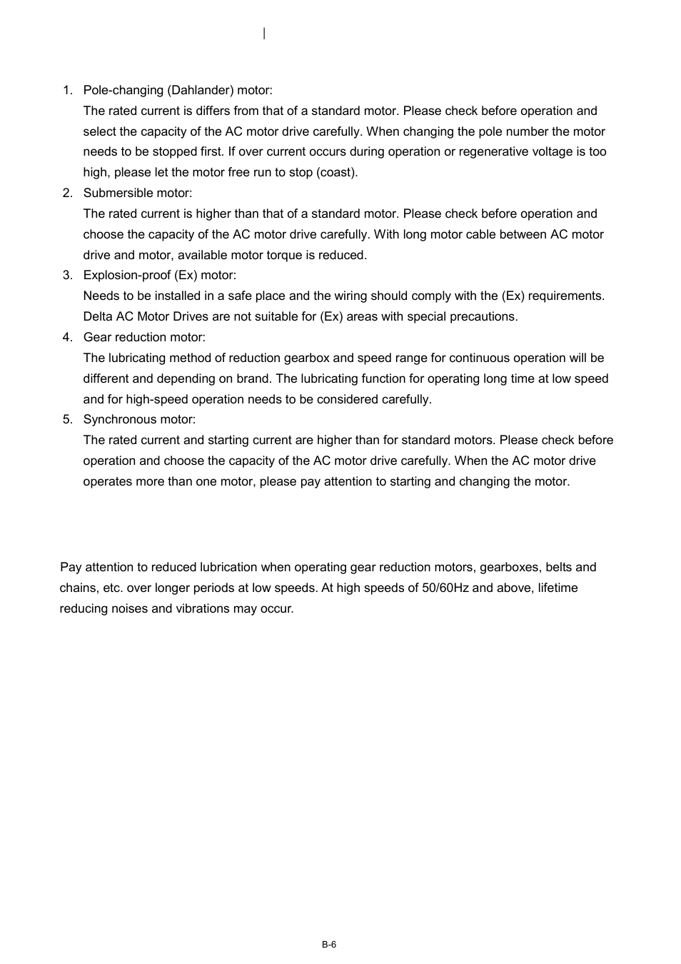 Special motors, Power transmission mechanism | Delta 1.07 VFD-D D User Manual | Page 140 / 141