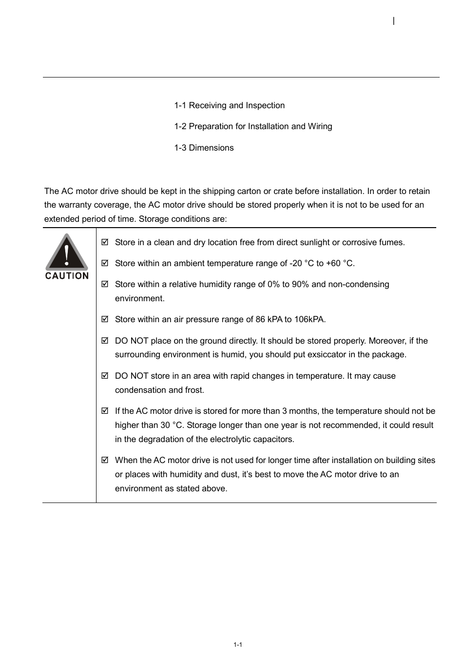 Chapter 1 introduction | Delta 1.07 VFD-D D User Manual | Page 7 / 141