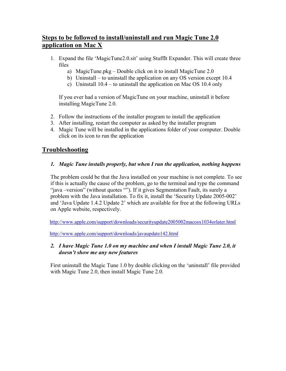 MagicTune MagicTune 2 User Manual | Page 2 / 2