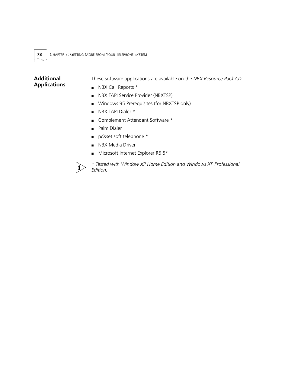 Additional applications | 3Com 2101 User Manual | Page 78 / 96