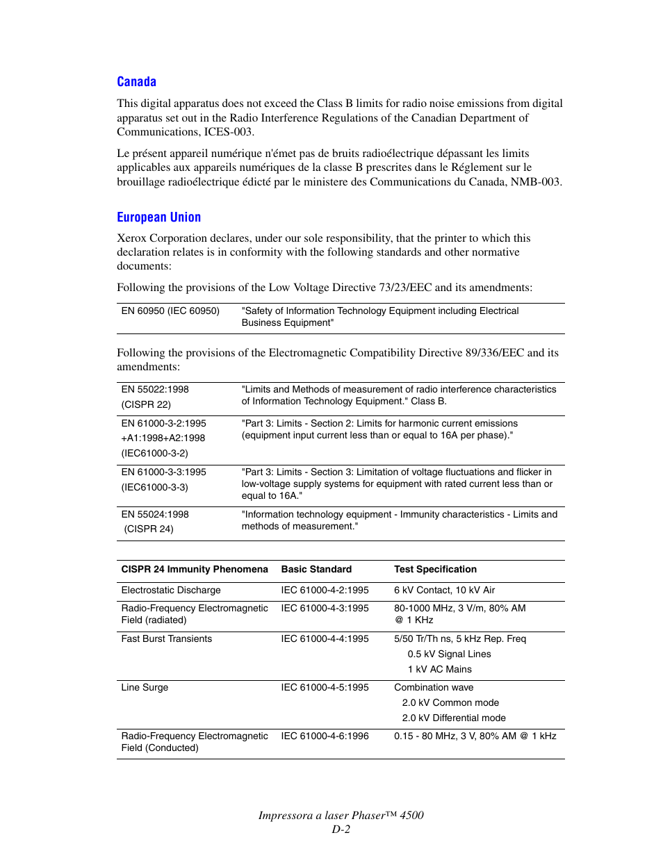 Xerox TM 4500 User Manual | Page 2 / 3