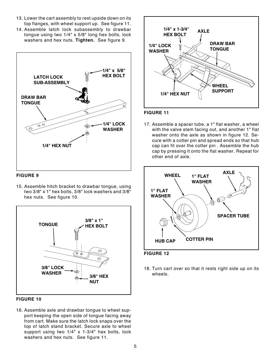 Utility Cart 45-0240 User Manual | Page 5 / 12