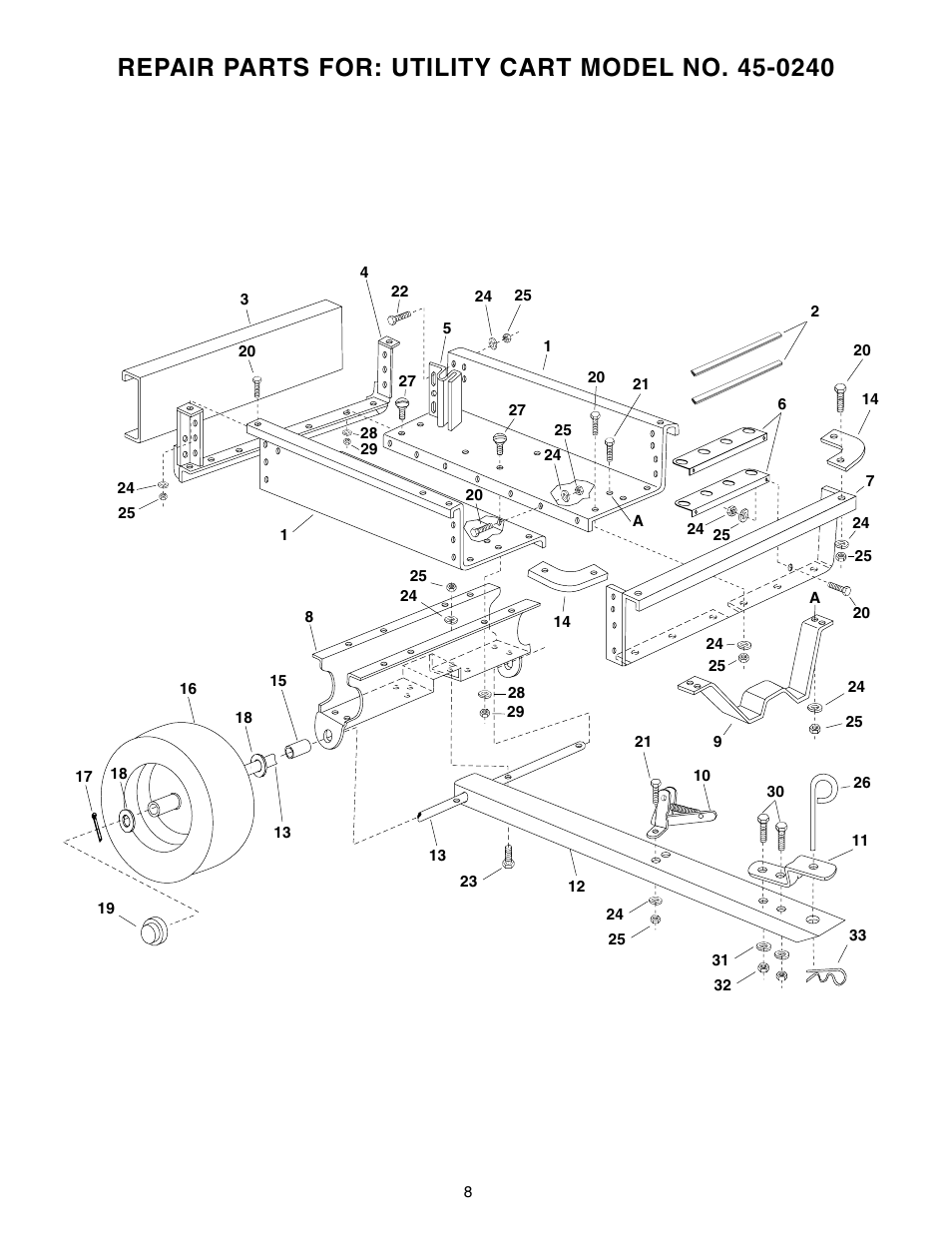 Utility Cart 45-0240 User Manual | Page 8 / 12