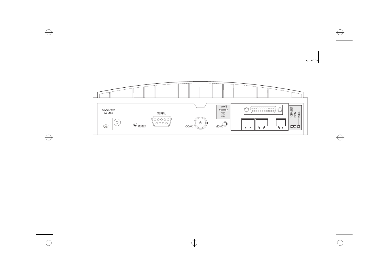 Rear panel | 3Com 520 User Manual | Page 23 / 96