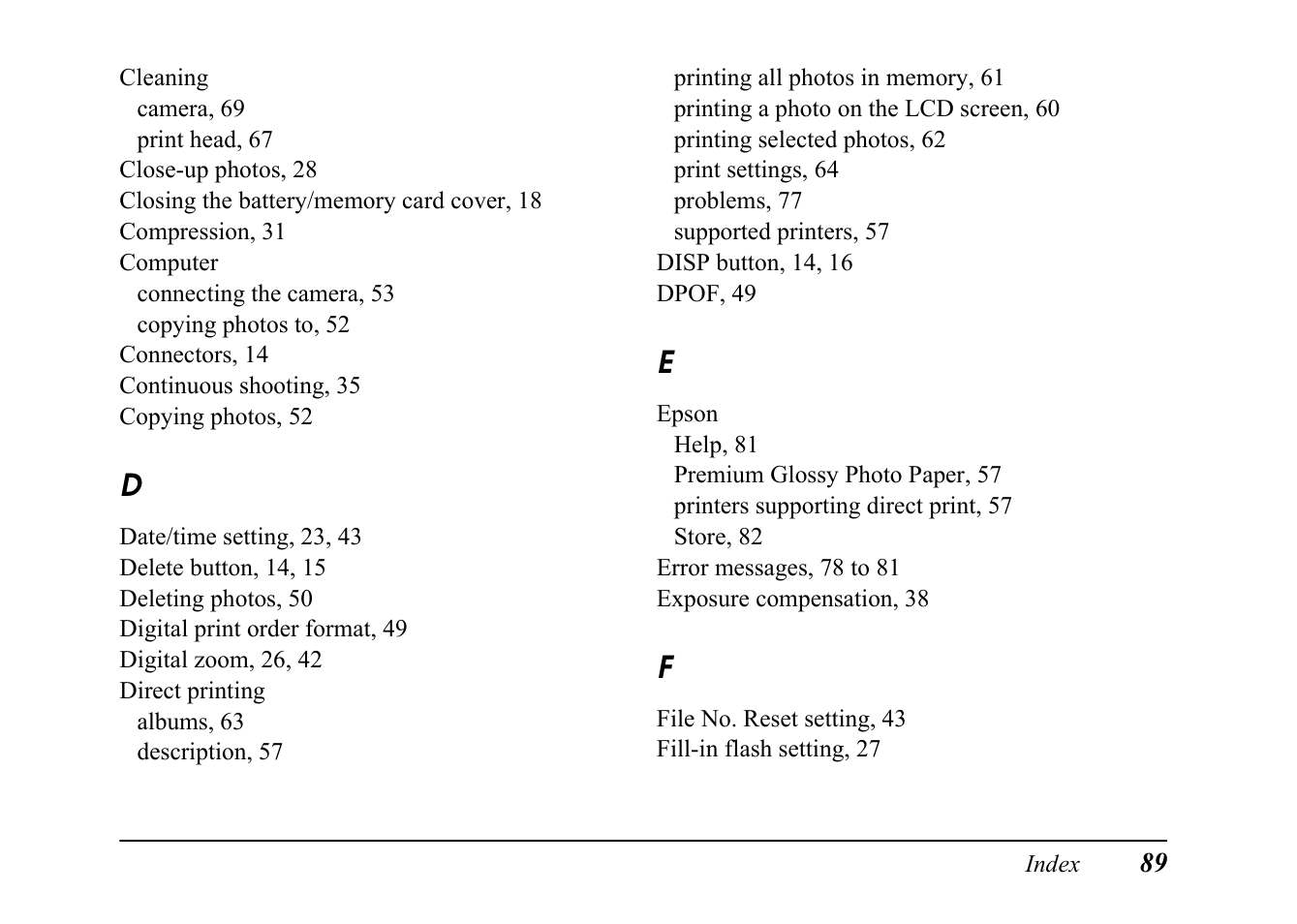 Epson PC L-41 User Manual | Page 89 / 94