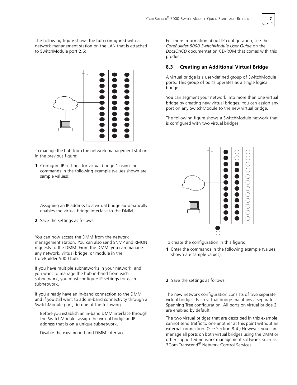 3 creating an additional virtual bridge | 3Com COREBUILDER 5000 User Manual | Page 7 / 16