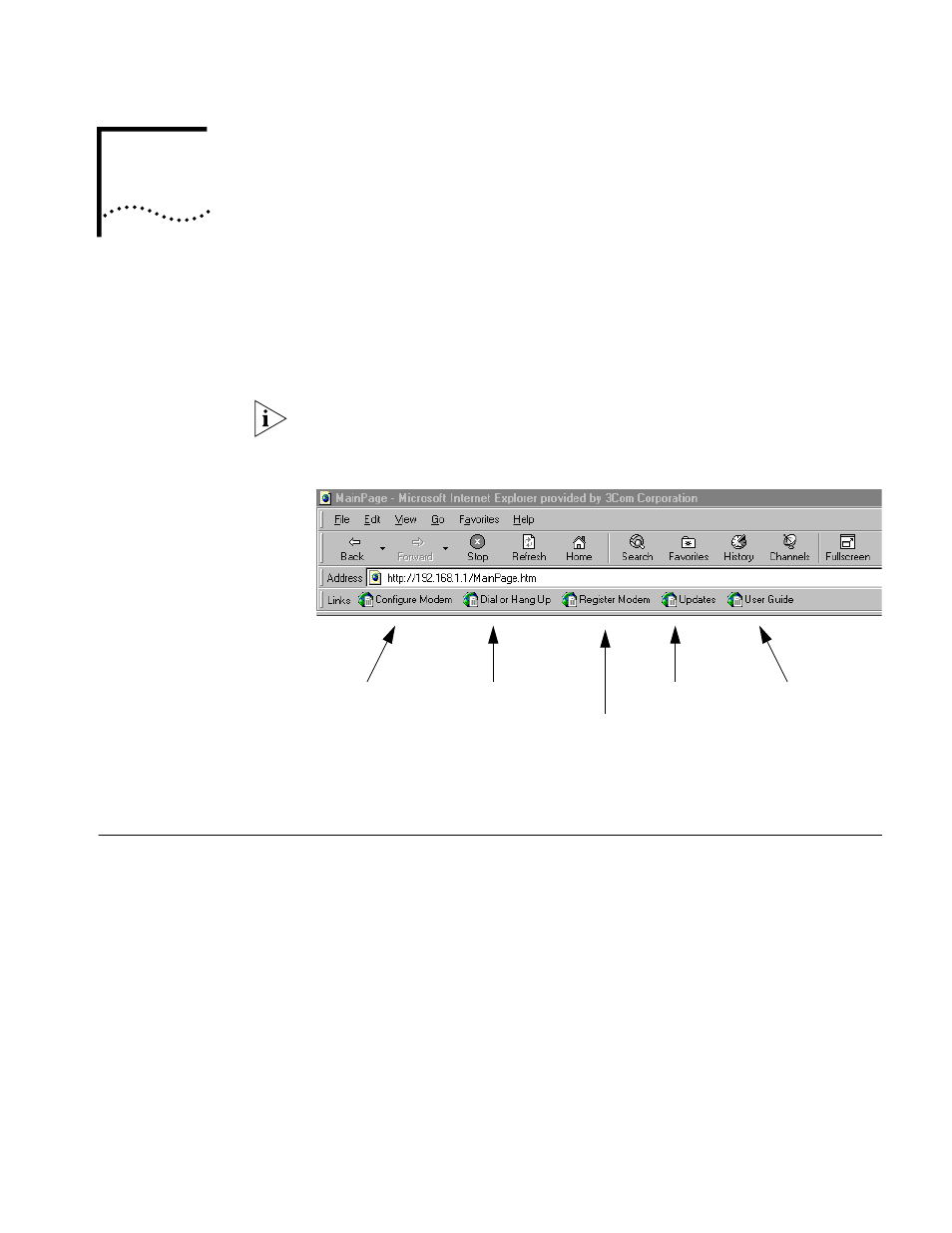 Using the custom web browser, Custom links, Sing | Ustom, Rowser, Appendix b | 3Com OFFICECONNECT 3C886 User Manual | Page 101 / 116