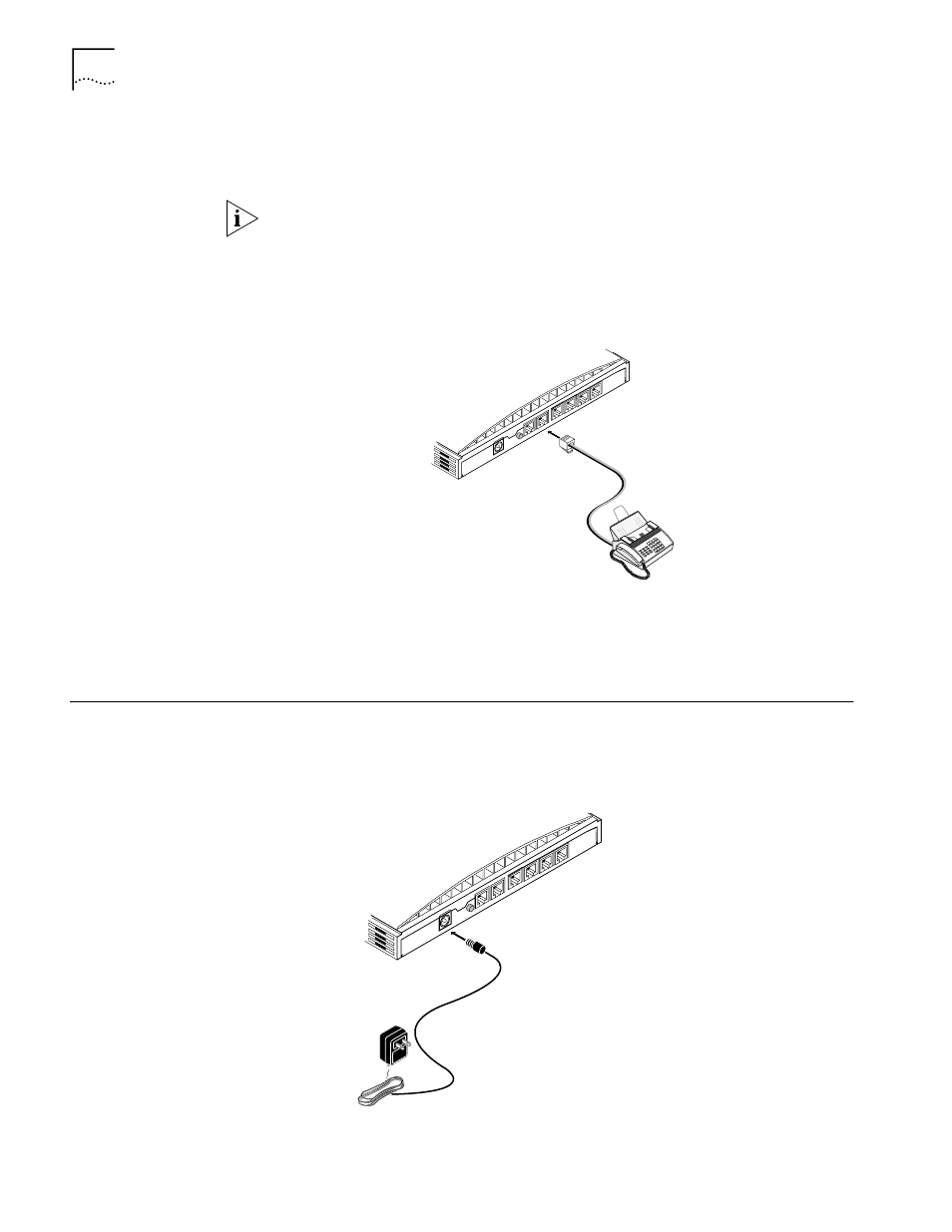 Installing analog equipment, Installing the power cable, Installing analog equipment 32 | Installing the power cable 32 | 3Com OFFICECONNECT 3C886 User Manual | Page 32 / 116