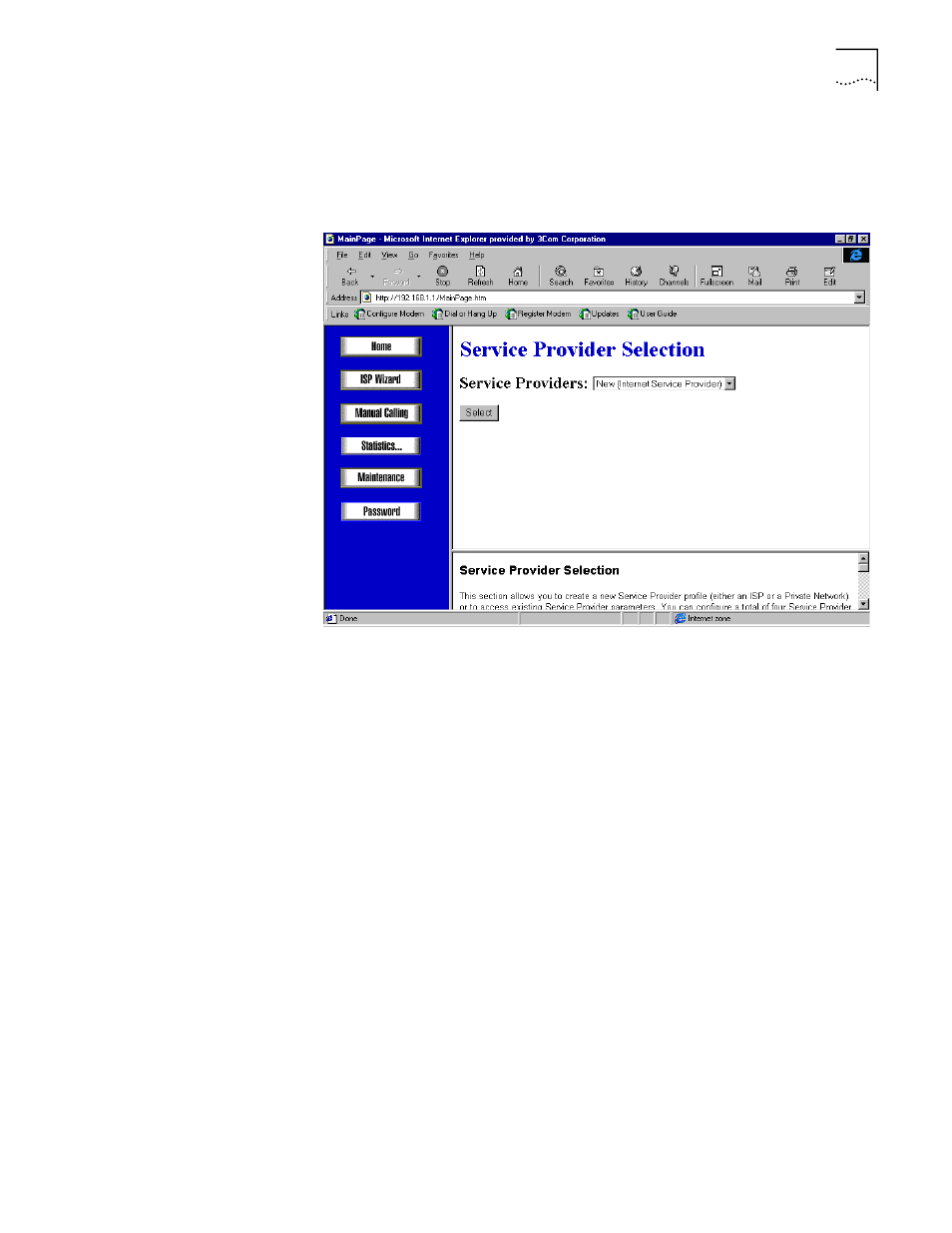 Setting up a connection to the internet, Setting up a connection to the internet 59 | 3Com OFFICECONNECT 3C886 User Manual | Page 59 / 116