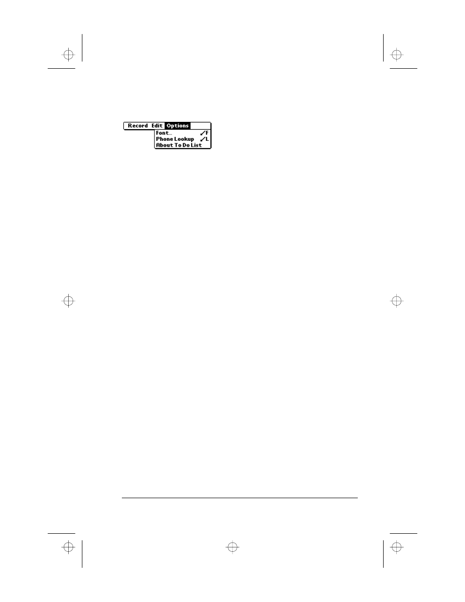 Options menu | 3Com III User Manual | Page 147 / 171