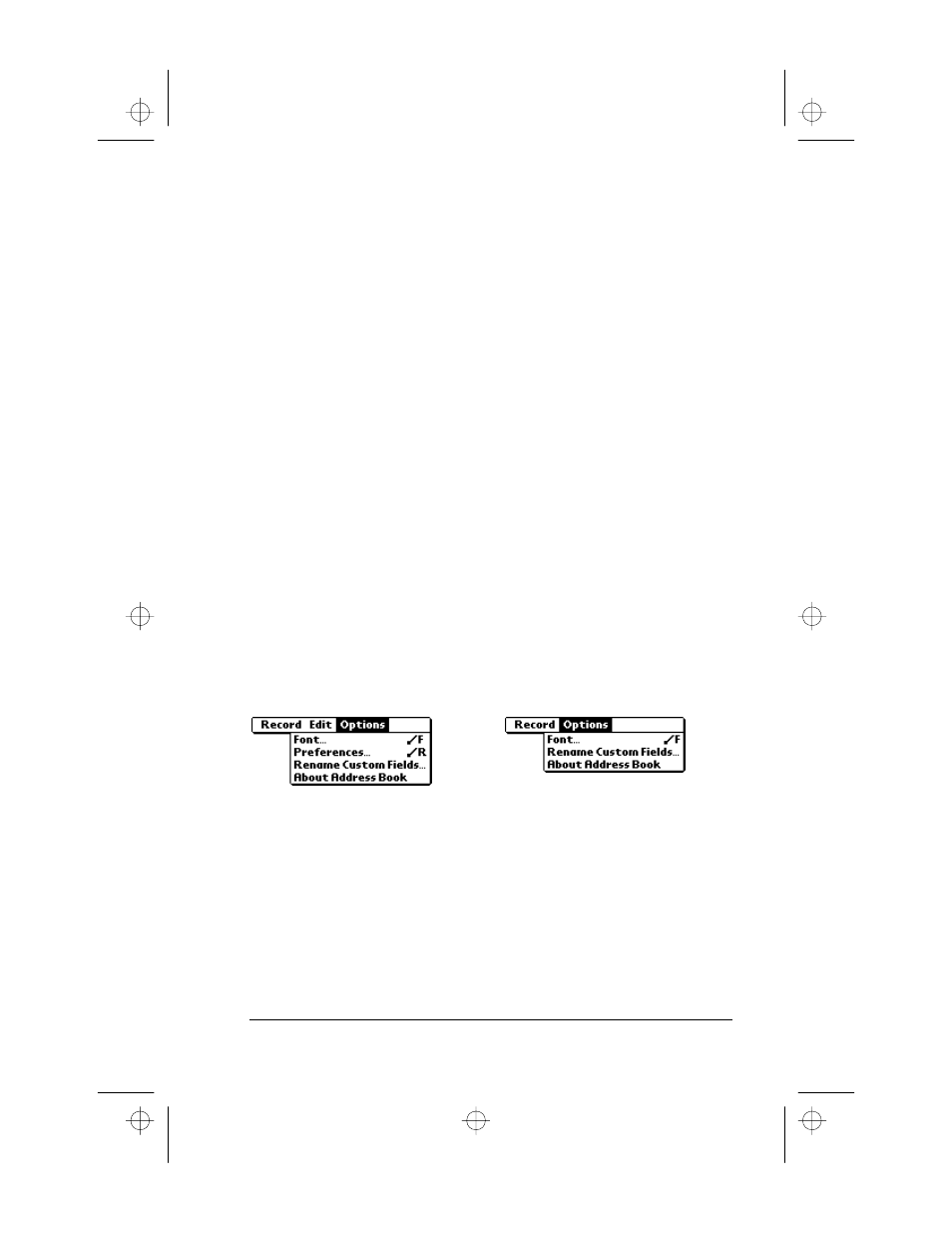 Options menu | 3Com III User Manual | Page 17 / 171