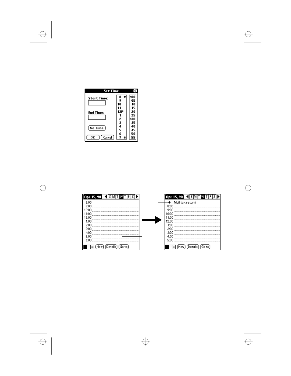 To schedule an untimed event | 3Com III User Manual | Page 27 / 171